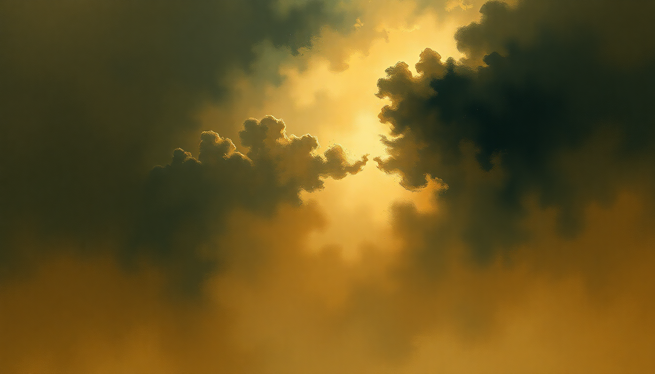 Fan-driven abstract illustration evoking the emotional arc of Confutatis by Wolfgang Amadeus Mozart