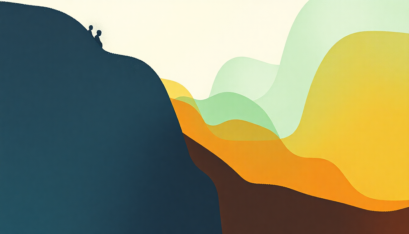 Fan-driven abstract illustration evoking the emotional arc of Congratulations by MGMT