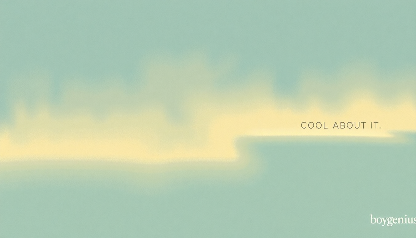 Fan-driven abstract illustration evoking the emotional arc of Cool About It by boygenius