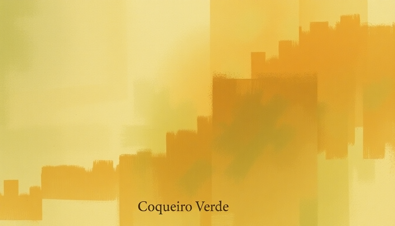 Fan-driven abstract illustration evoking the emotional arc of Coqueiro Verde by Gal Costa