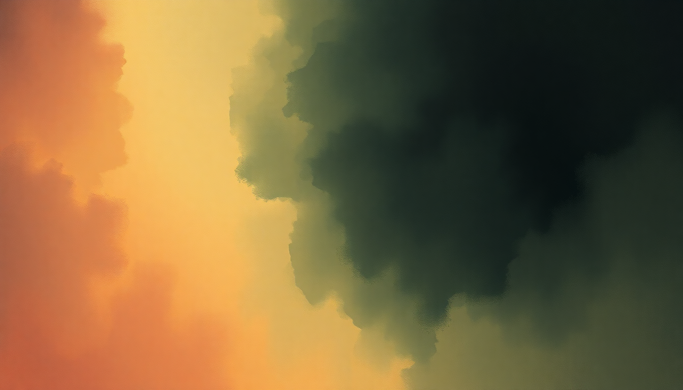 Fan-driven abstract illustration evoking the emotional arc of Coronus, the Terminator by Flying Lotus