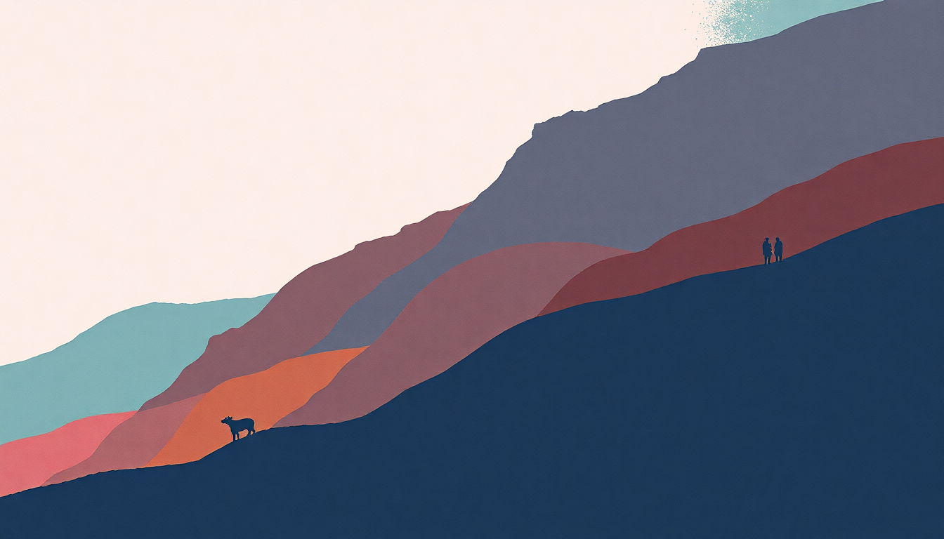 Fan-driven abstract illustration evoking the emotional arc of CORSO by Tyler, the Creator