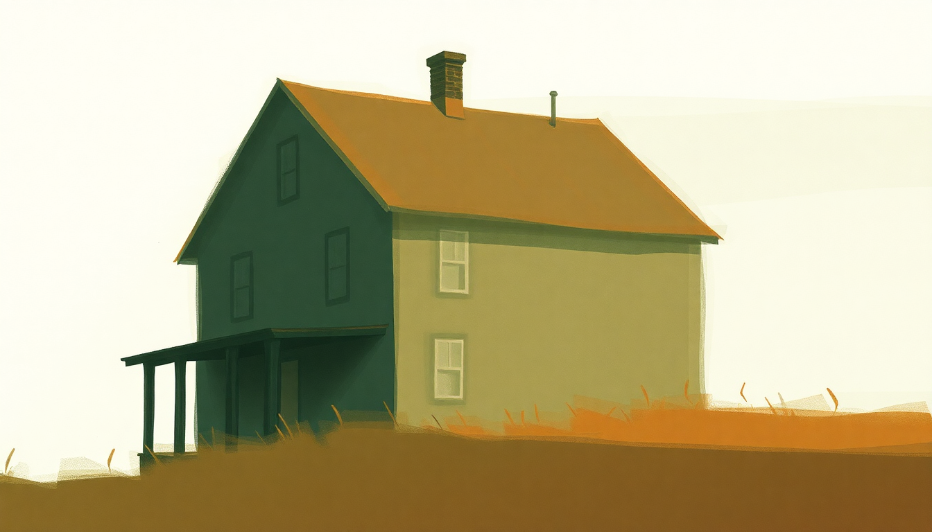 Fan-driven abstract illustration evoking the emotional arc of Country House by Blur