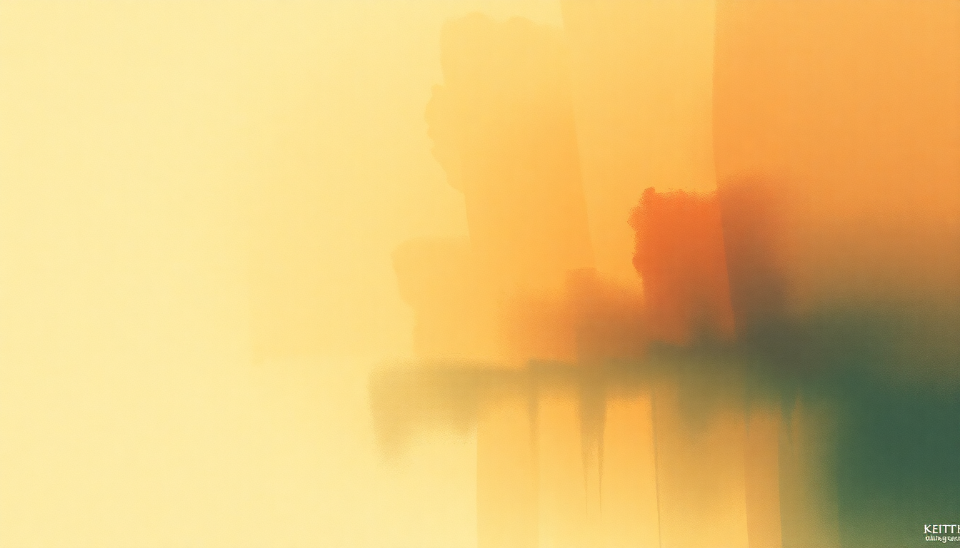 Fan-driven abstract illustration evoking the emotional arc of Country by Keith Jarrett