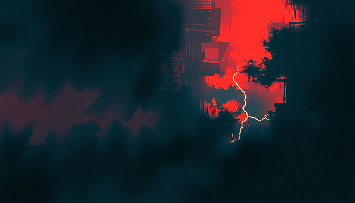 Fan-driven abstract illustration evoking the emotional arc of Crackity Jones by Pixies