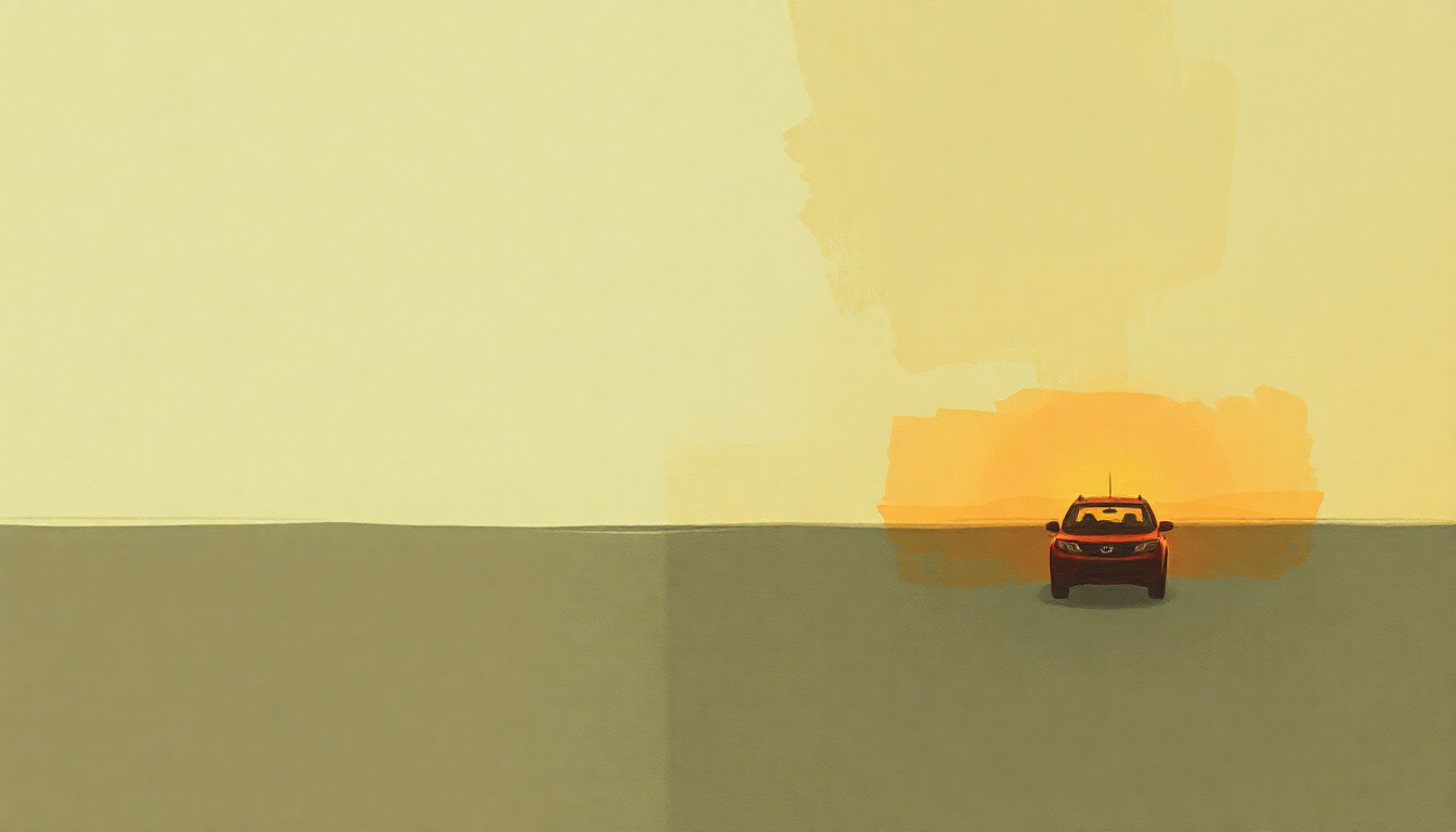 Fan-driven abstract illustration evoking the emotional arc of Cracks in My Head by Robert Earl Keen
