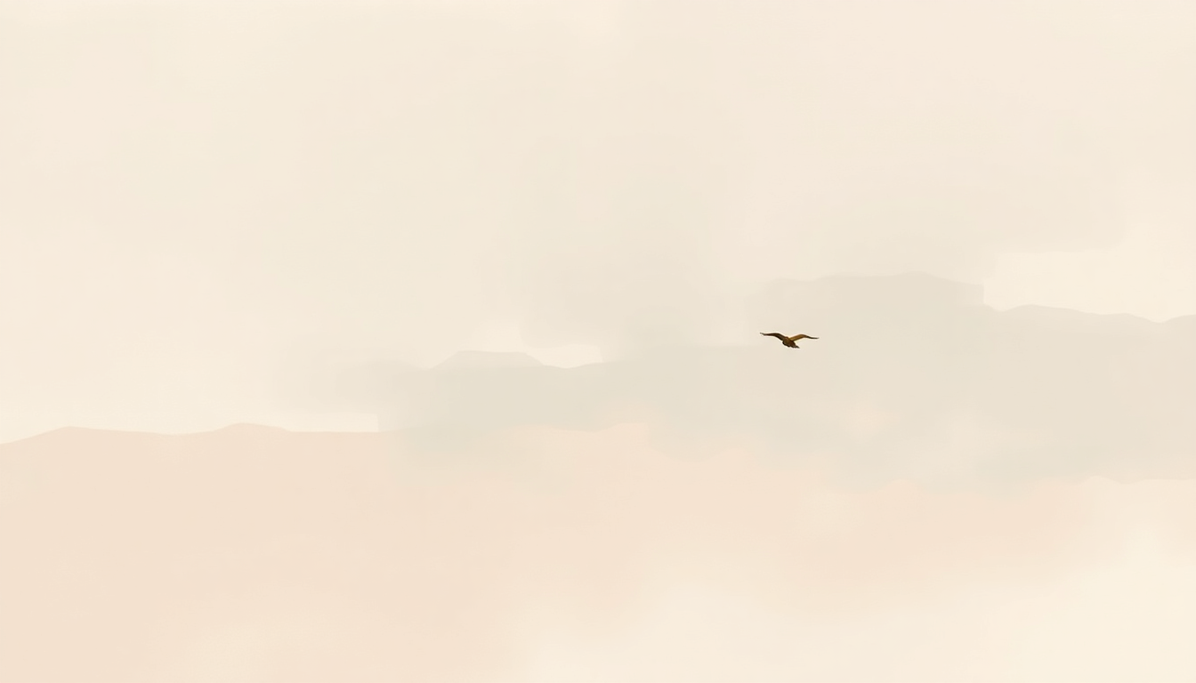 Fan-driven abstract illustration evoking the emotional arc of Cranes in the Sky by Solange