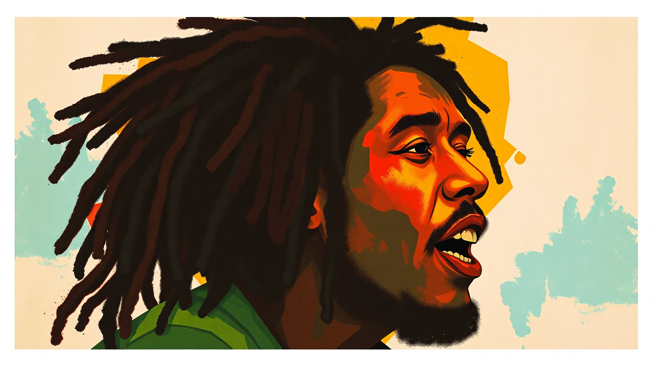 Fan-driven abstract illustration evoking the emotional arc of Crazy Baldhead by Bob Marley and the Wailers