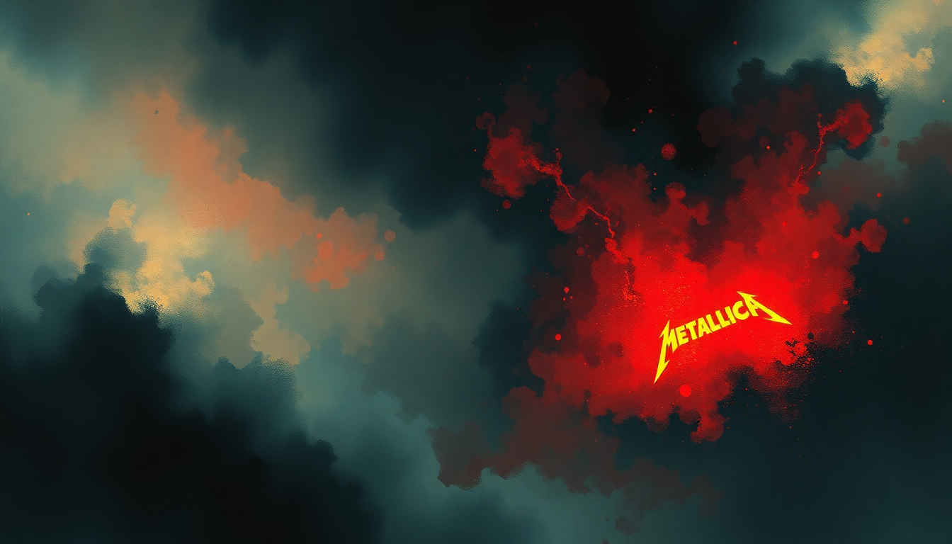 Fan-driven abstract illustration evoking the emotional arc of Creeping Death by Metallica