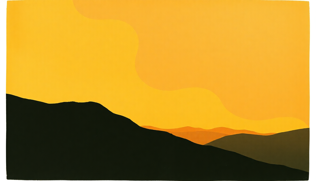 Fan-driven abstract illustration evoking the emotional arc of Crescent by John Coltrane