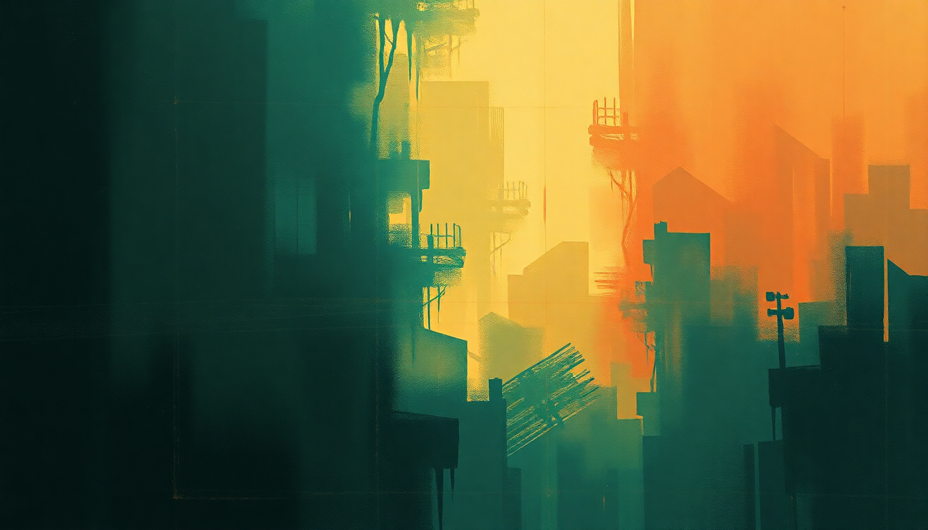 Fan-driven abstract illustration evoking the emotional arc of Crisis by Art Blakey