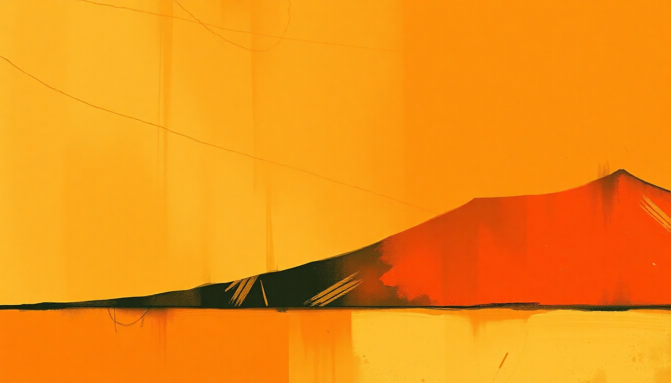 Fan-driven abstract illustration evoking the emotional arc of Crisis by Freddie Hubbard