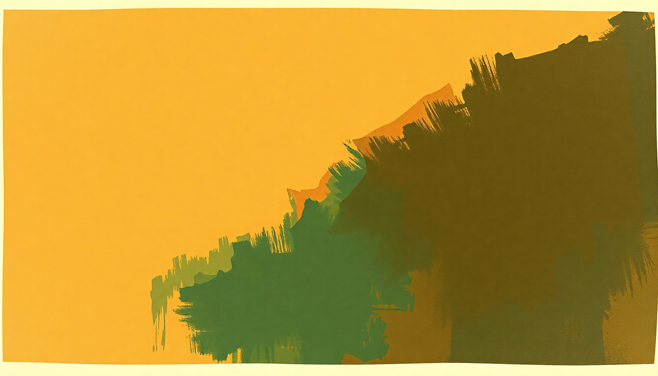 Fan-driven abstract illustration evoking the emotional arc of Croama by Lee Morgan