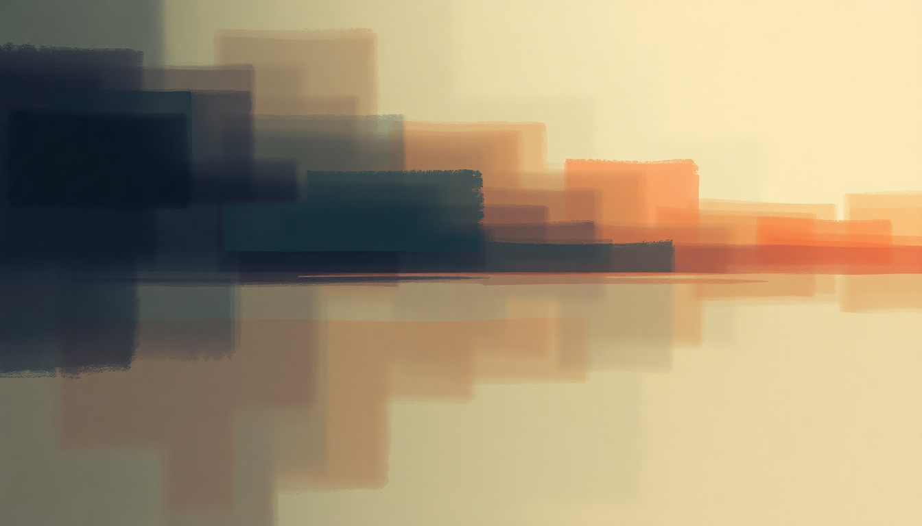 Fan-driven abstract illustration evoking the emotional arc of Crooked Teeth by Death Cab for Cutie