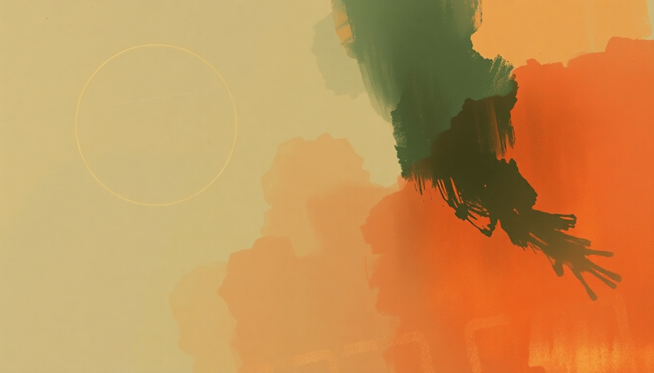 Fan-driven abstract illustration evoking the emotional arc of Cruel by St. Vincent