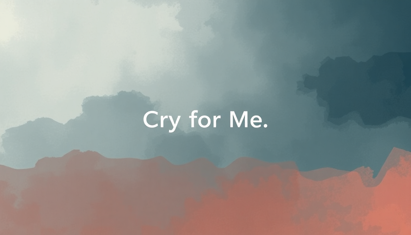 Fan-driven abstract illustration evoking the emotional arc of Cry for Me by Twice