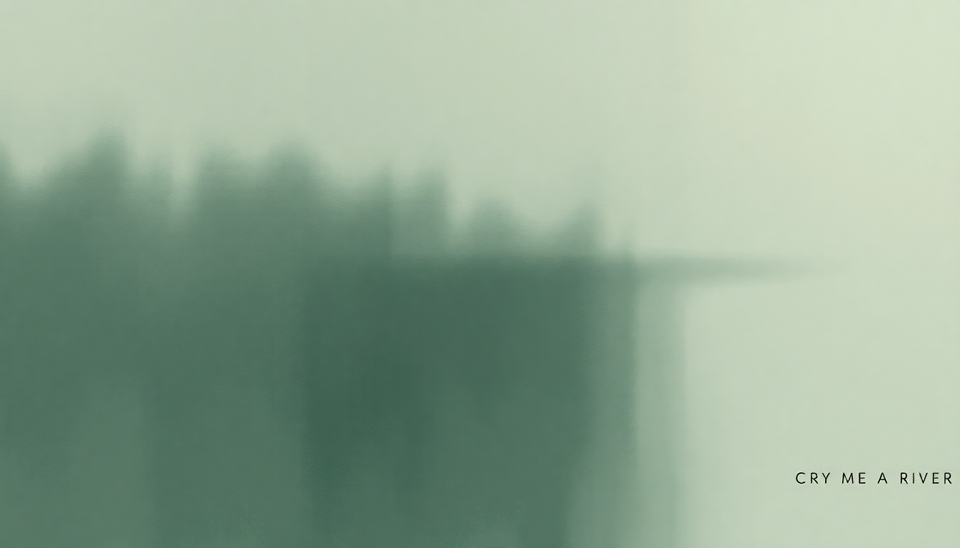 Fan-driven abstract illustration evoking the emotional arc of Cry Me a River by Ella Fitzgerald