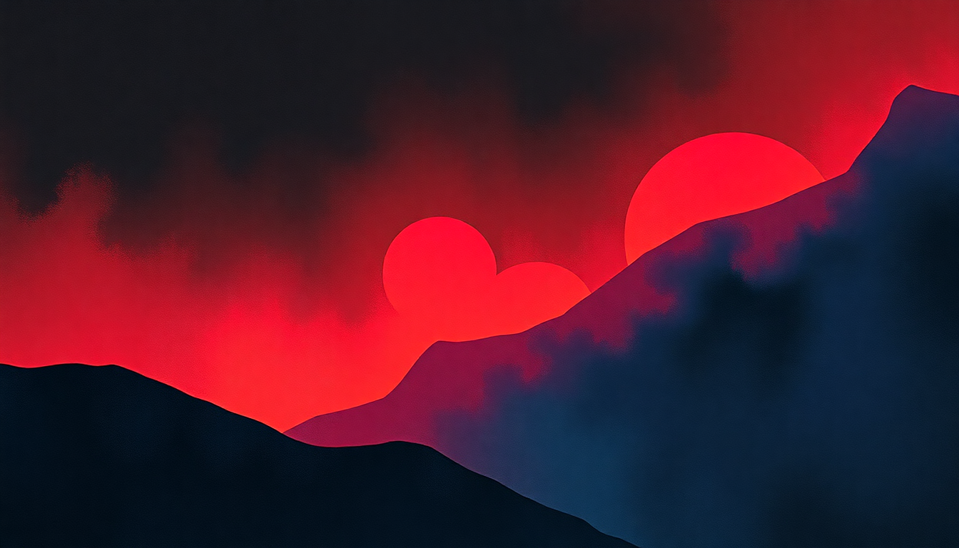 Fan-driven abstract illustration evoking the emotional arc of Cry Wolf by a-ha