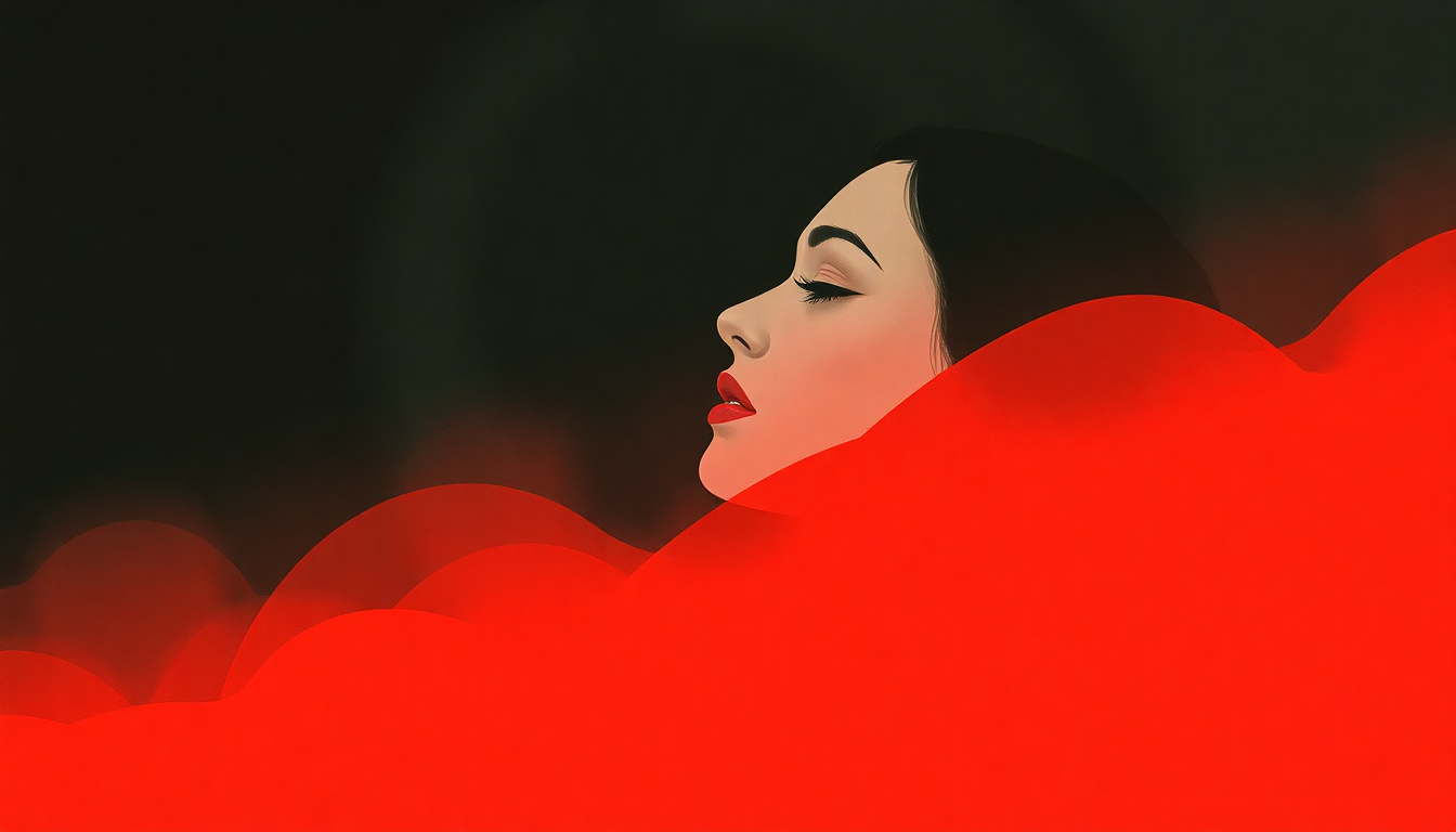 Fan-driven abstract illustration evoking the emotional arc of Cupid by Amy Winehouse