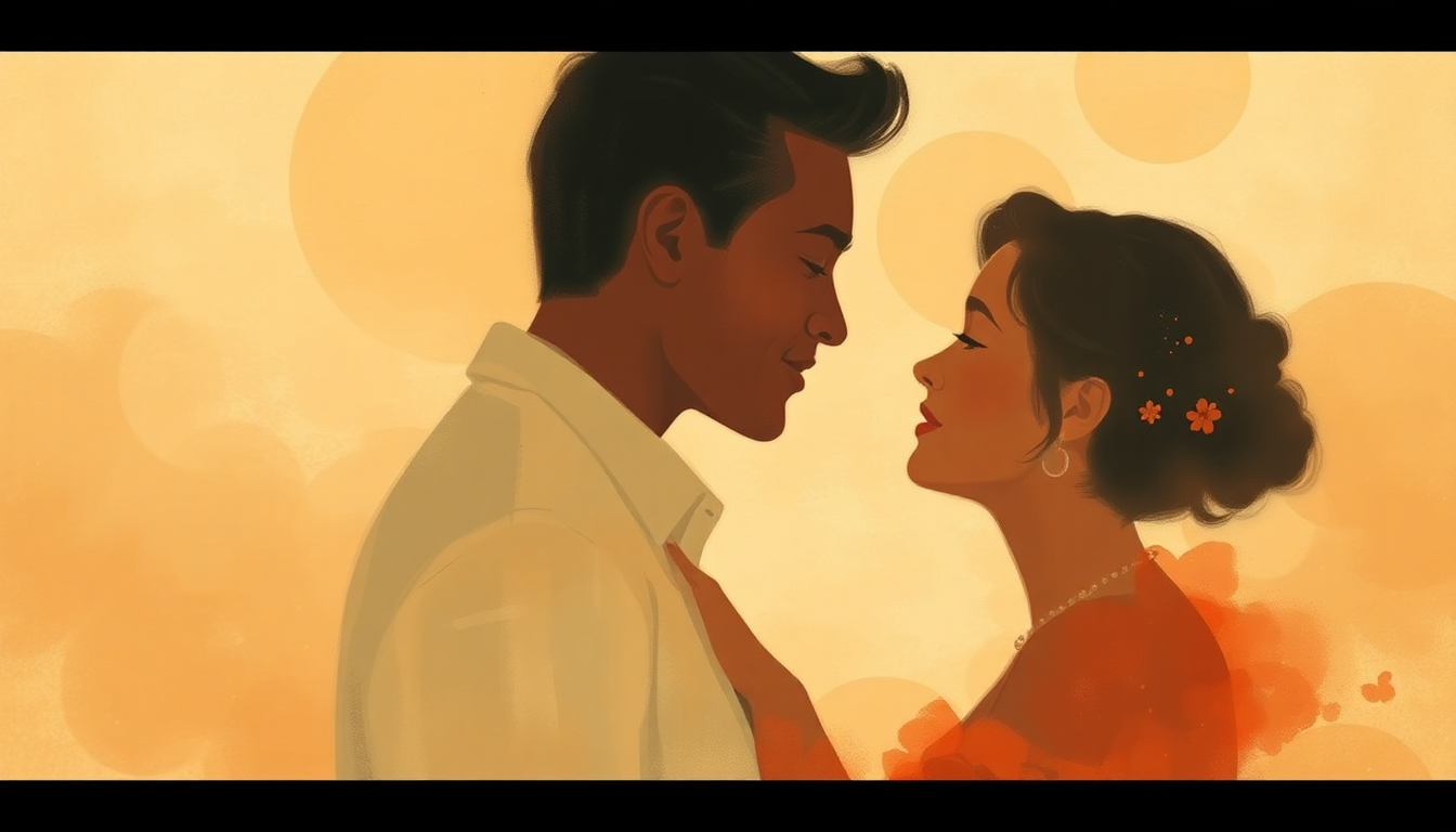 Fan-driven abstract illustration evoking the emotional arc of Cupid by Sam Cooke