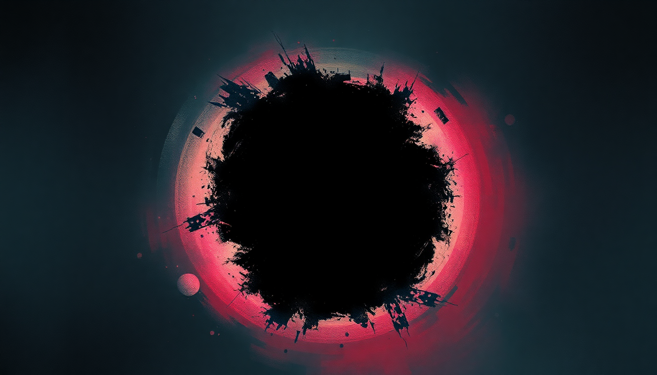 Fan-driven abstract illustration evoking the emotional arc of Damaged II by Black Flag