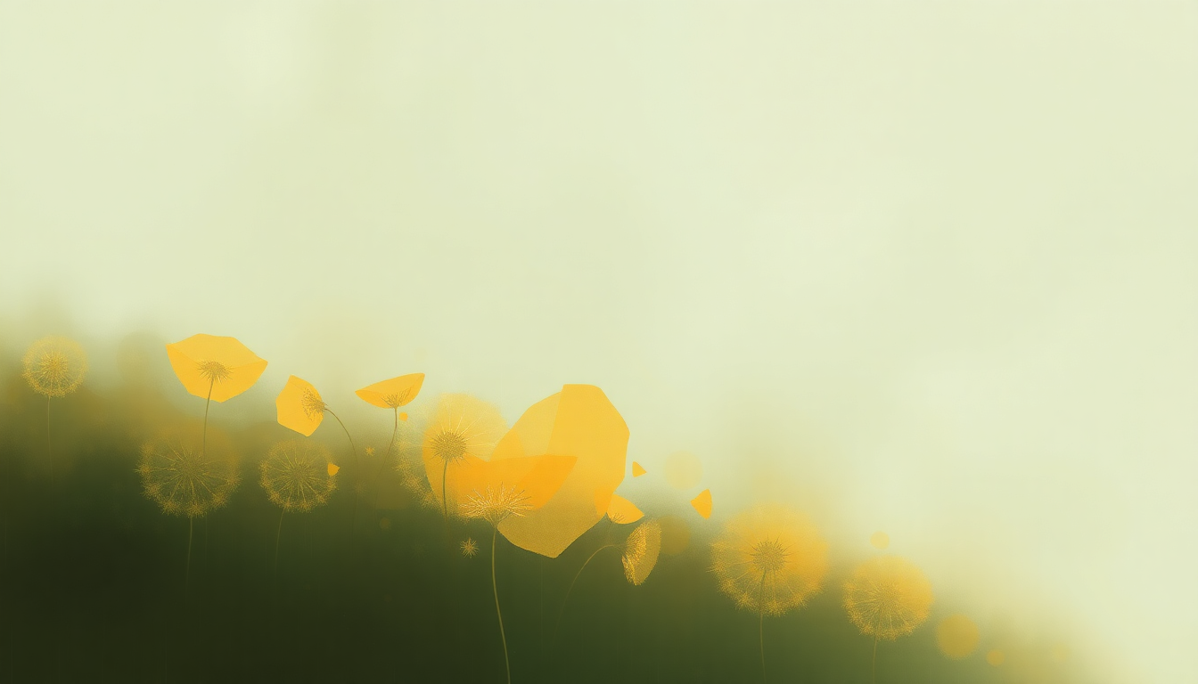 Fan-driven abstract illustration evoking the emotional arc of Dandelion by Giveon