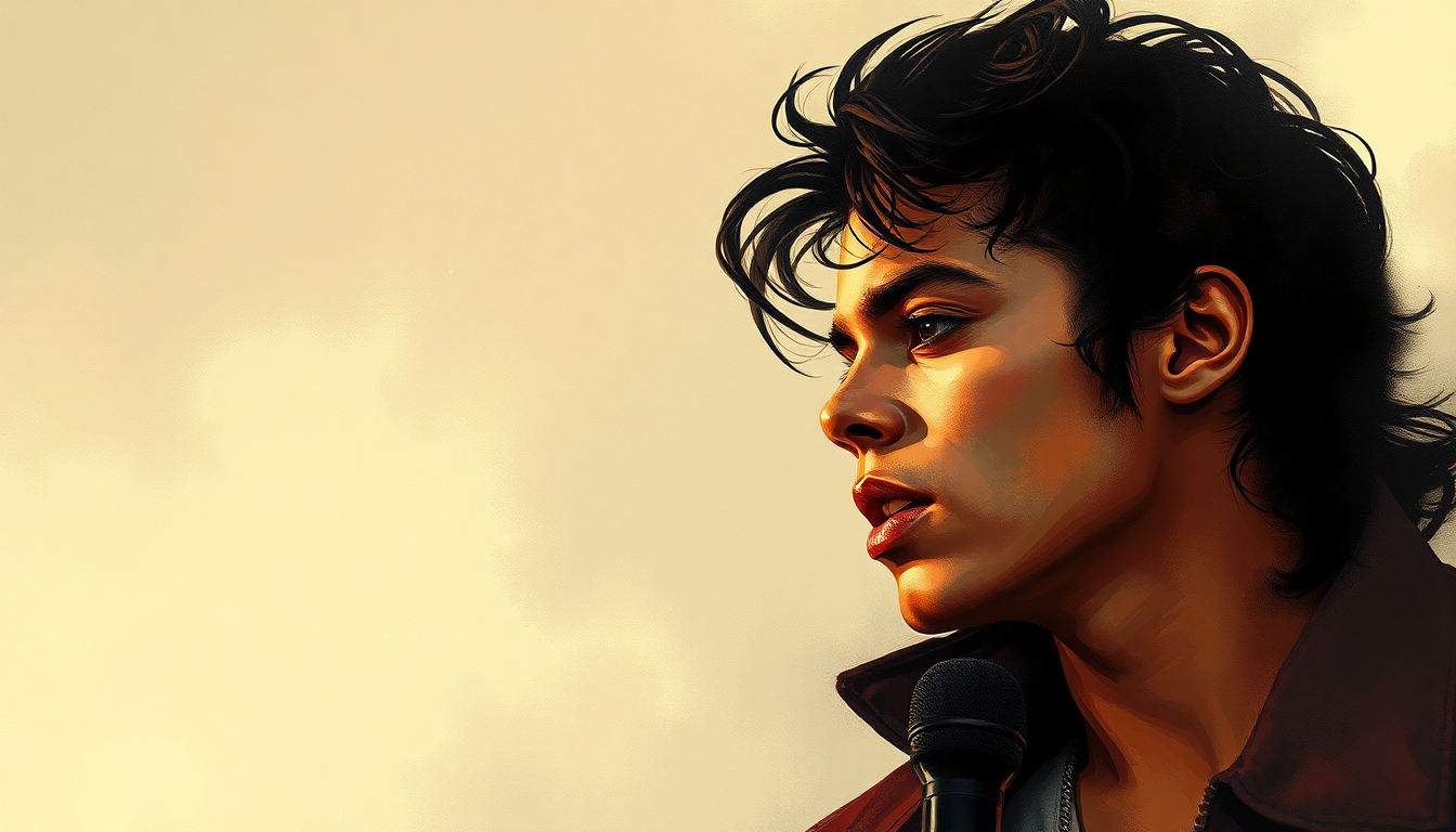 Fan-driven abstract illustration evoking the emotional arc of Dangerous by Michael Jackson