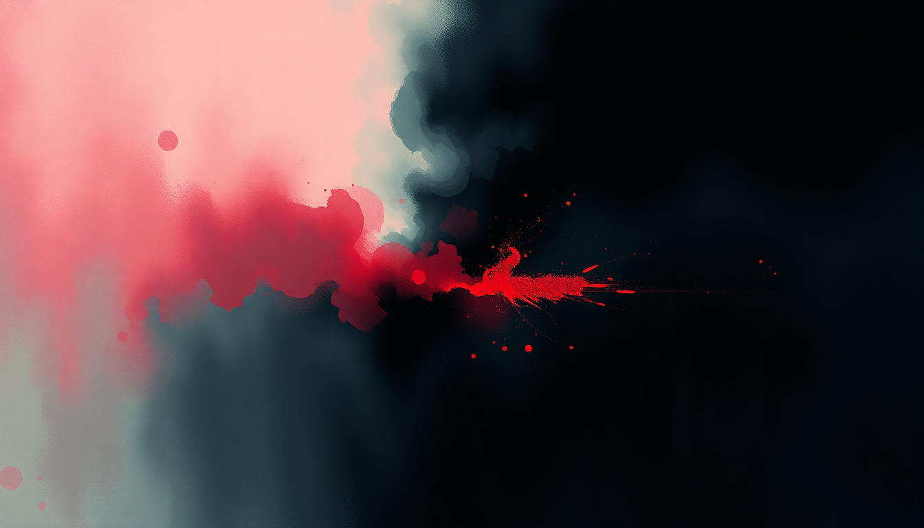 Fan-driven abstract illustration evoking the emotional arc of Dark Entries by Bauhaus
