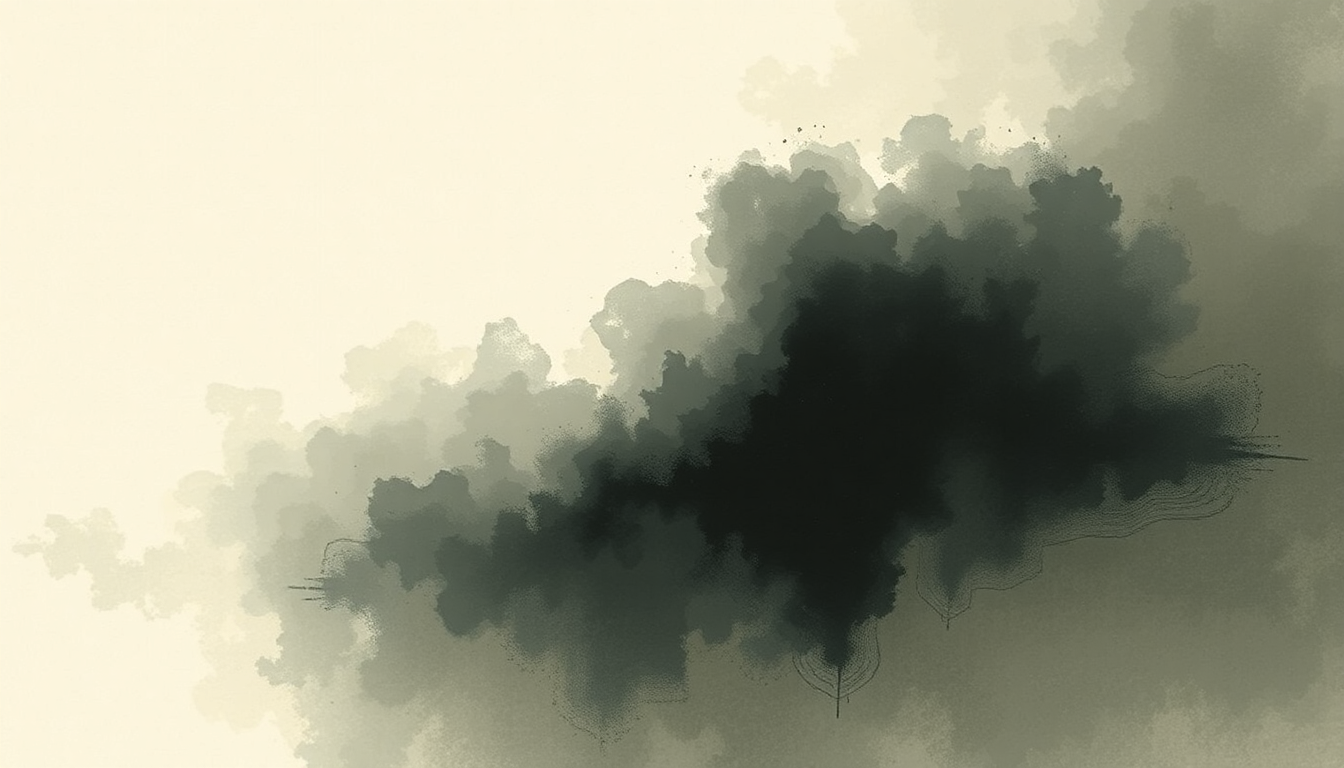 Fan-driven abstract illustration evoking the emotional arc of Darkness by Leonard Cohen