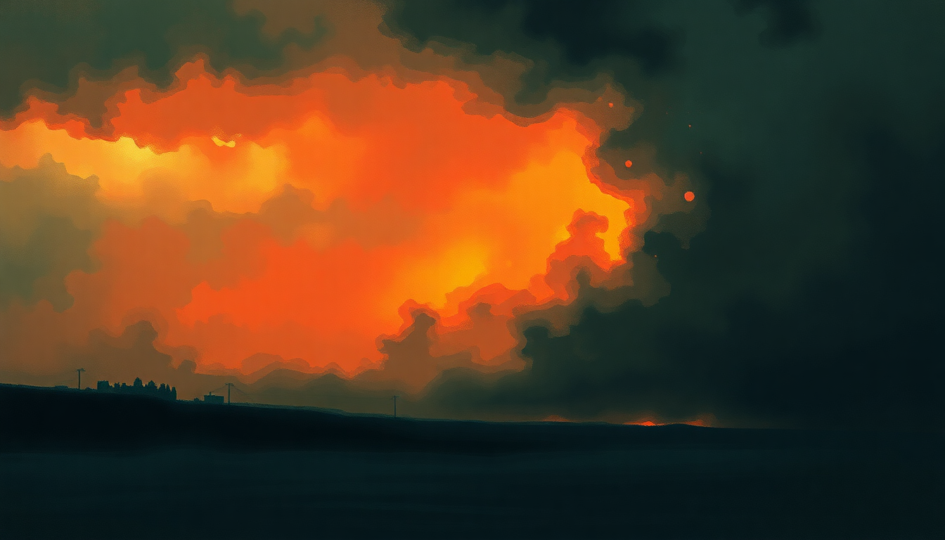 Fan-driven abstract illustration evoking the emotional arc of Darkness on the Edge of Town by Bruce Springsteen