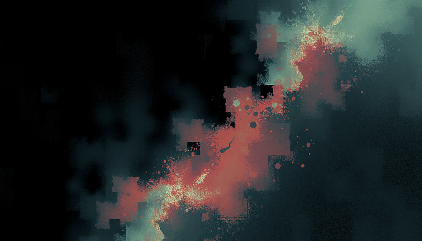 Fan-driven abstract illustration evoking the emotional arc of Date with the Night by Yeah Yeah Yeahs