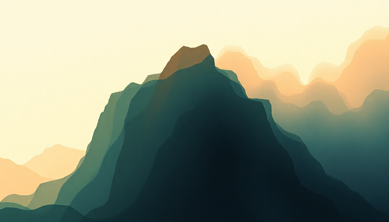Fan-driven abstract illustration evoking the emotional arc of Dawned on Me by Wilco