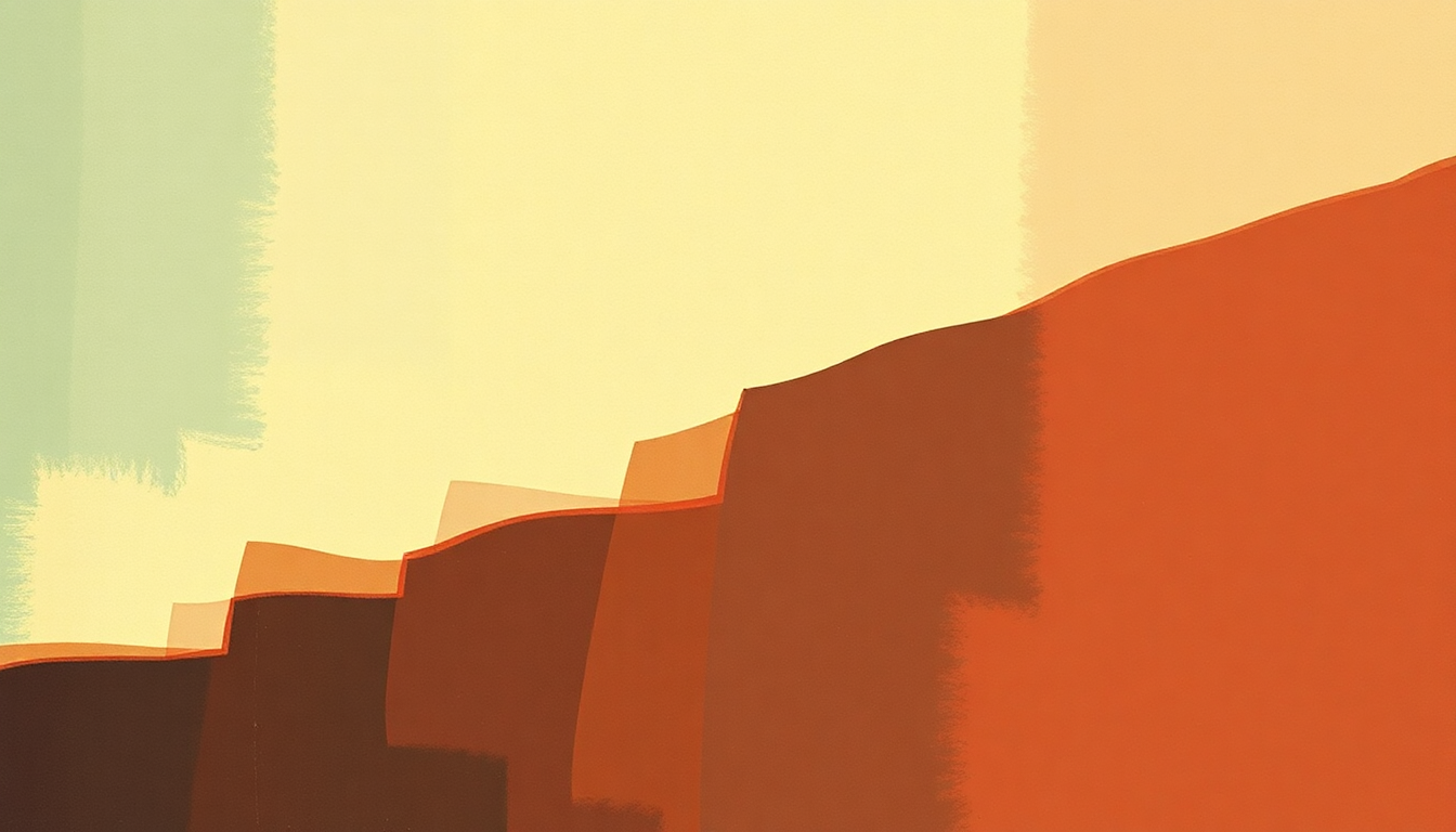 Fan-driven abstract illustration evoking the emotional arc of Day of the Lords by Joy Division