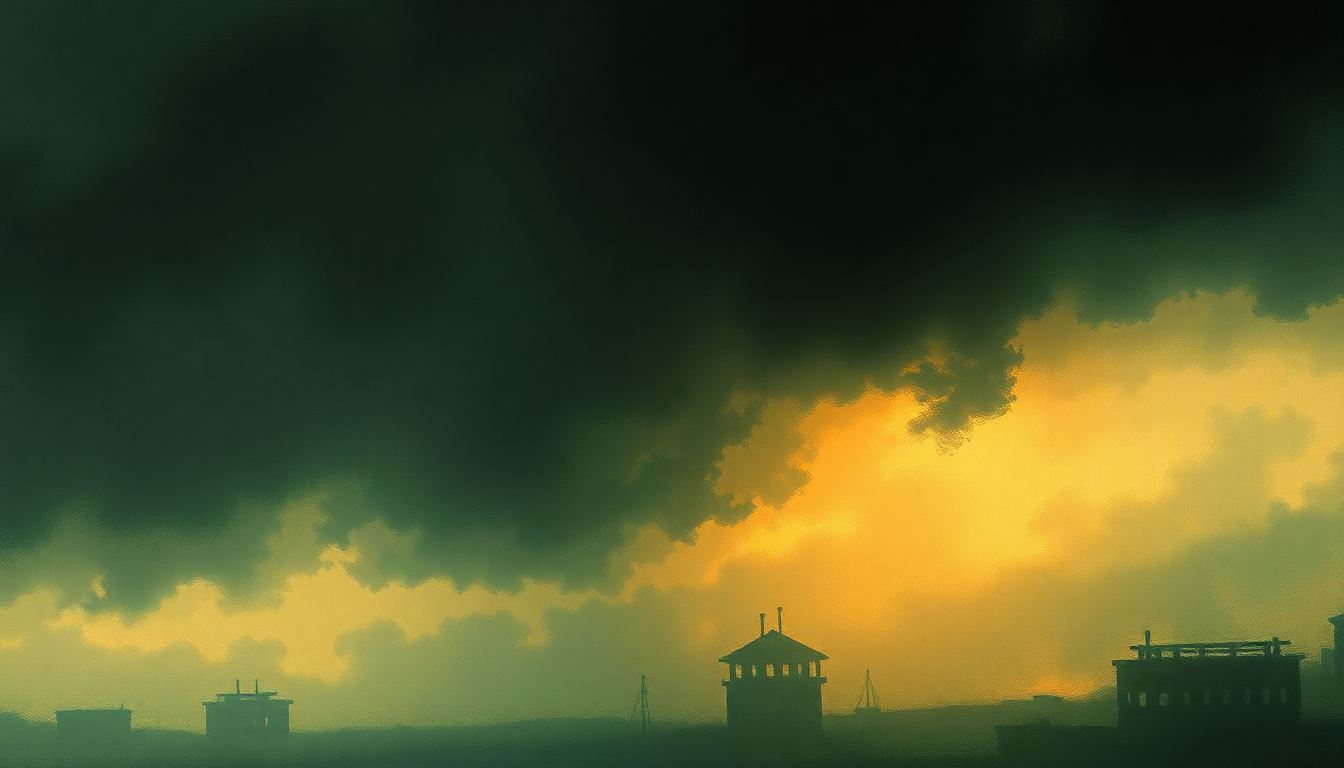Fan-driven abstract illustration evoking the emotional arc of Dead Editors by Massive Attack