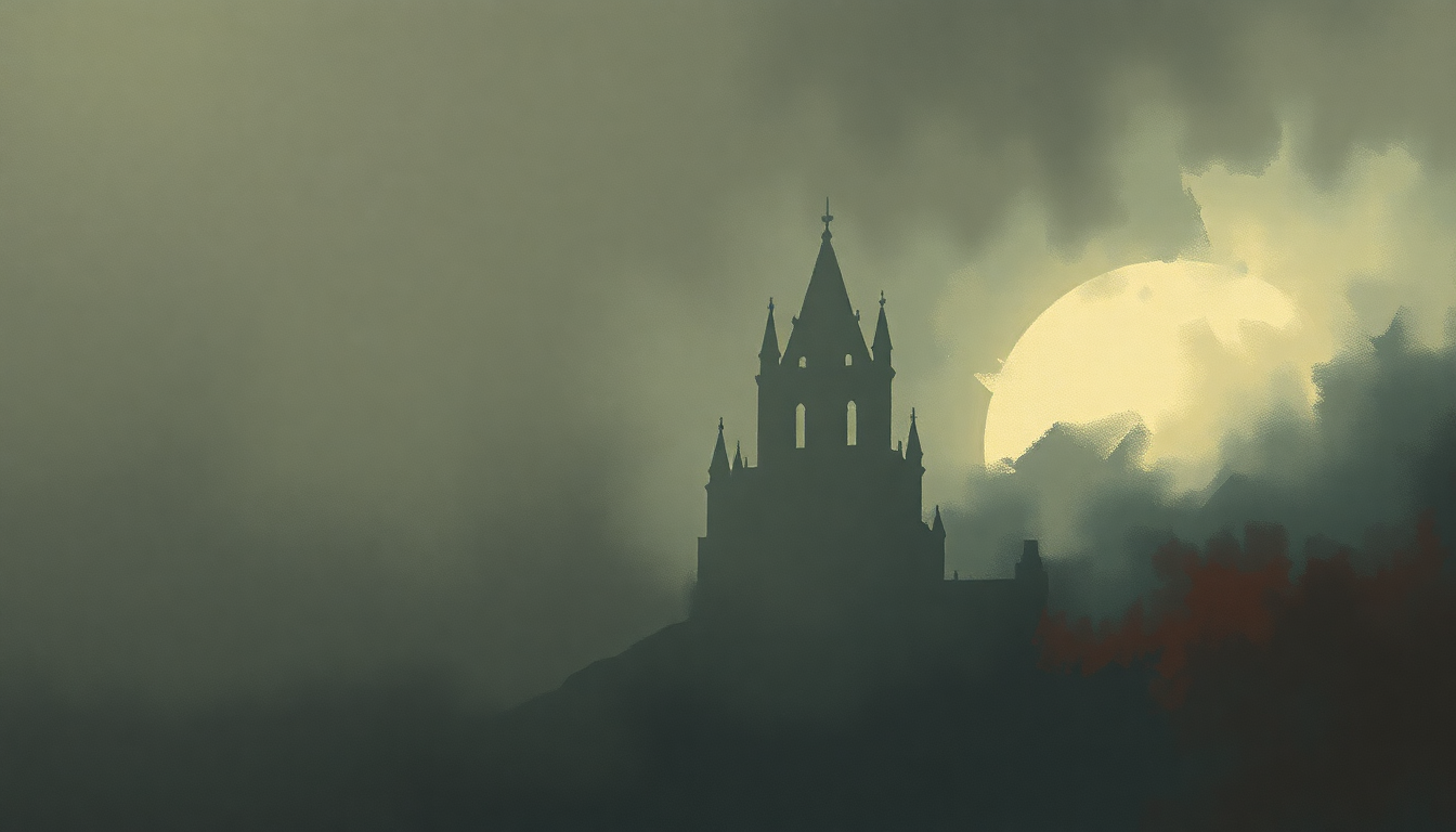 Fan-driven abstract illustration evoking the emotional arc of Dear Father by Black Sabbath