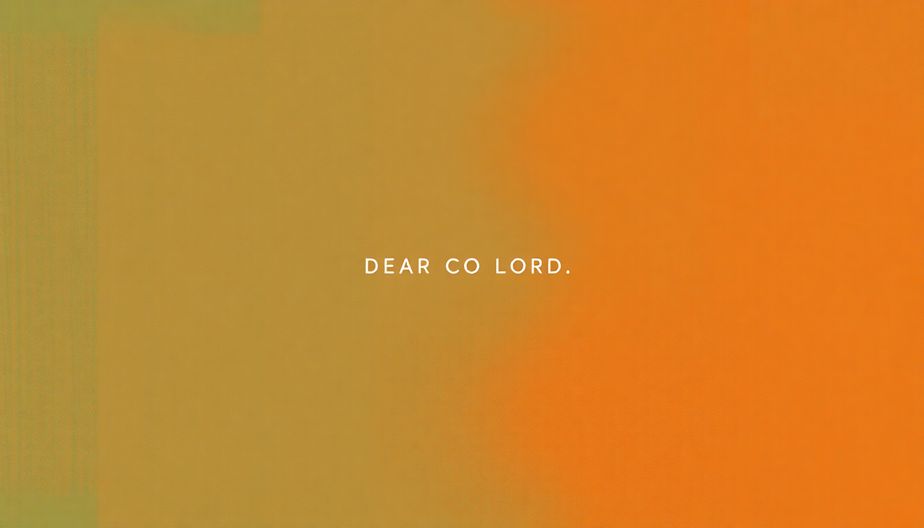 Fan-driven abstract illustration evoking the emotional arc of Dear Lord by John Coltrane