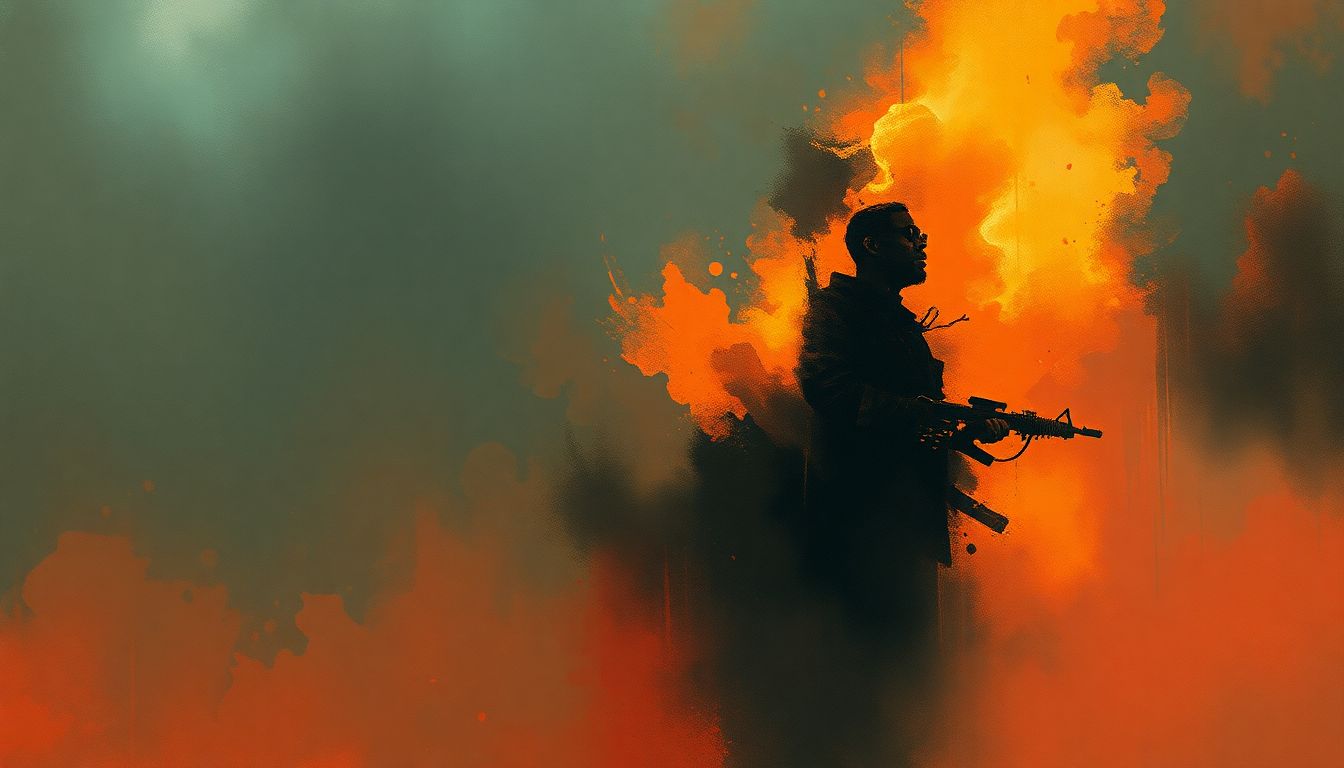 Fan-driven abstract illustration evoking the emotional arc of Death Certificate by Ice Cube