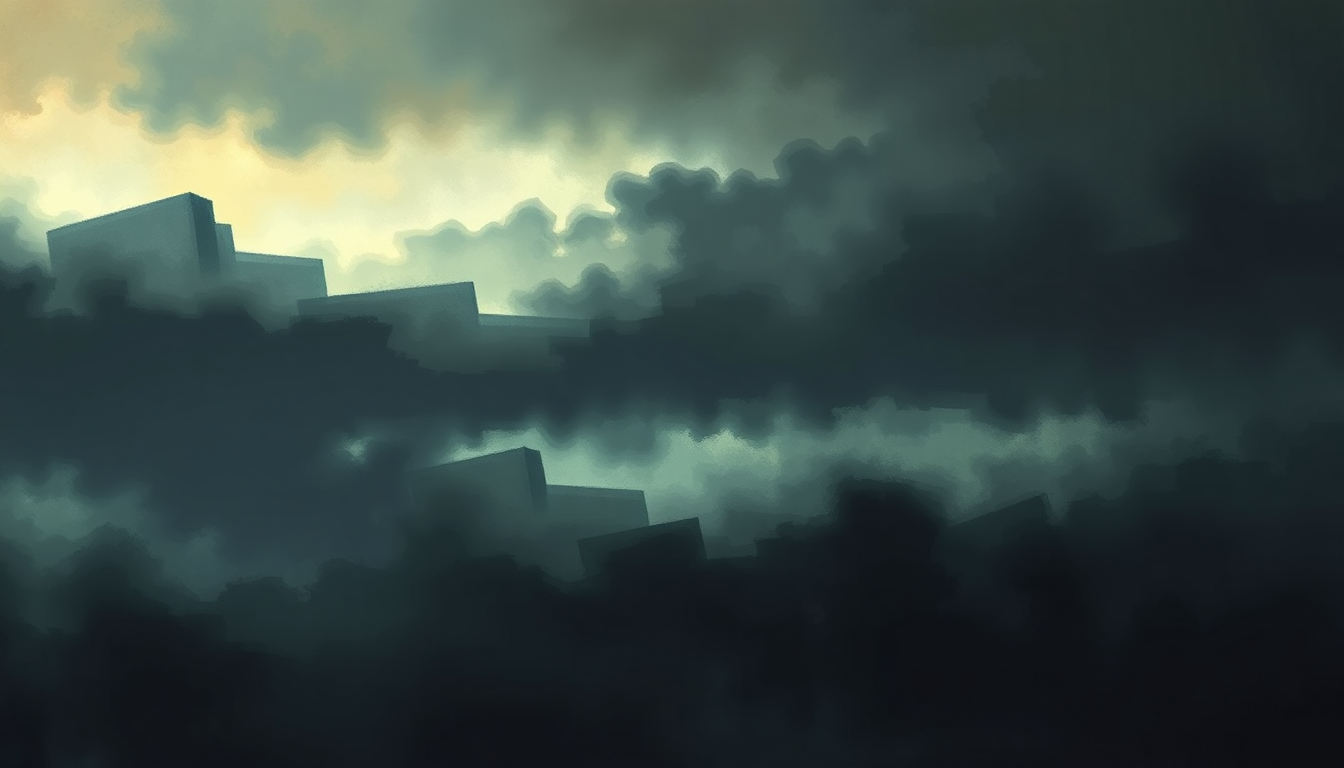 Fan-driven abstract illustration evoking the emotional arc of Death Rays by Mogwai