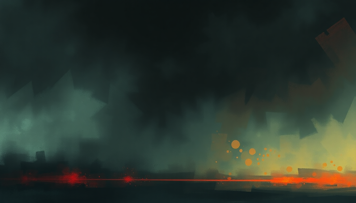 Fan-driven abstract illustration evoking the emotional arc of Death to My Hometown by Bruce Springsteen
