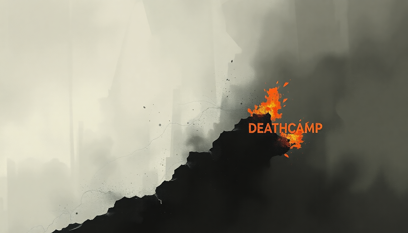 Fan-driven abstract illustration evoking the emotional arc of DEATHCAMP by Tyler, the Creator