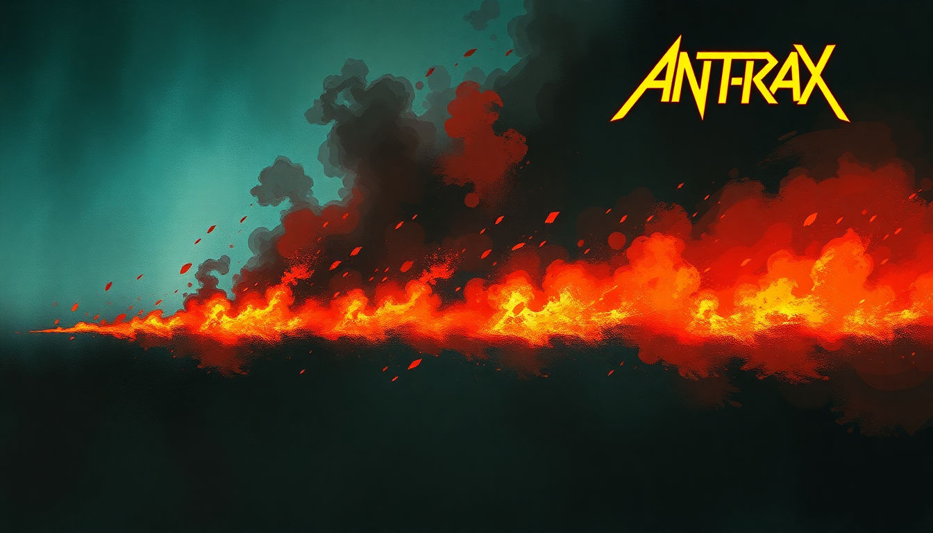 Fan-driven abstract illustration evoking the emotional arc of Deathrider by Anthrax