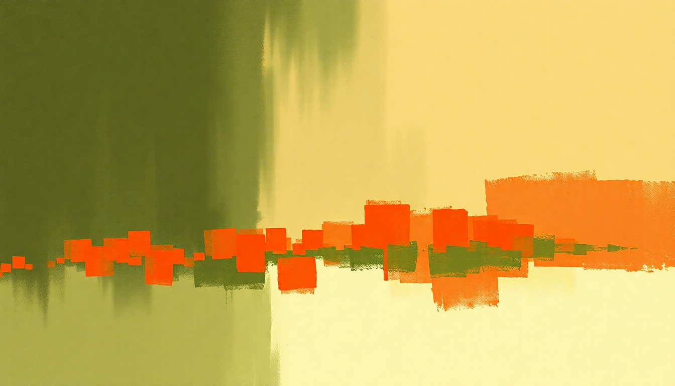 Fan-driven abstract illustration evoking the emotional arc of Decarisimo by Astor Piazzolla