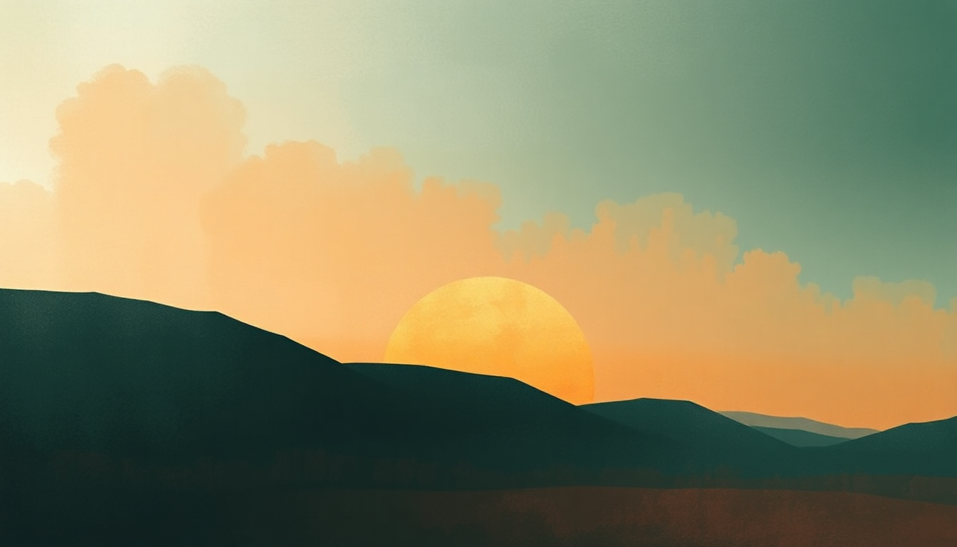 Fan-driven abstract illustration evoking the emotional arc of deja vu by Olivia Rodrigo