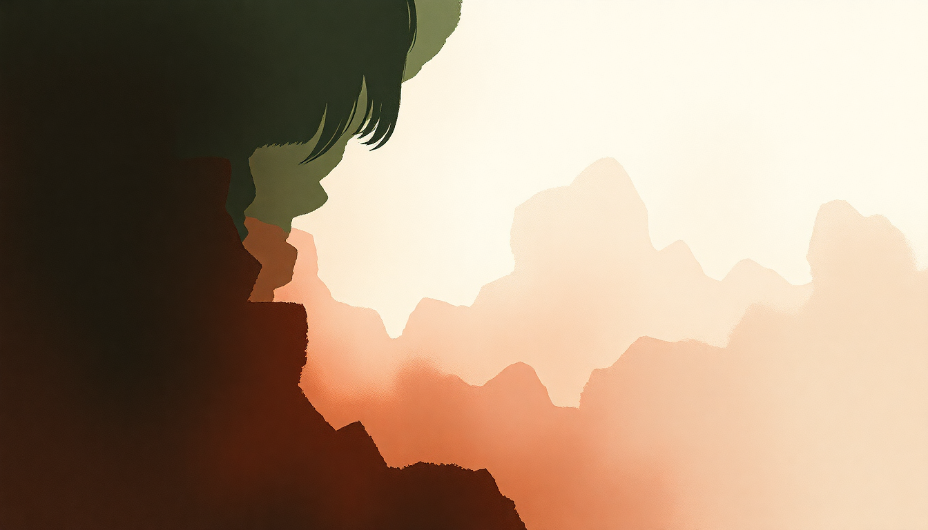 Fan-driven abstract illustration evoking the emotional arc of Demons by The National