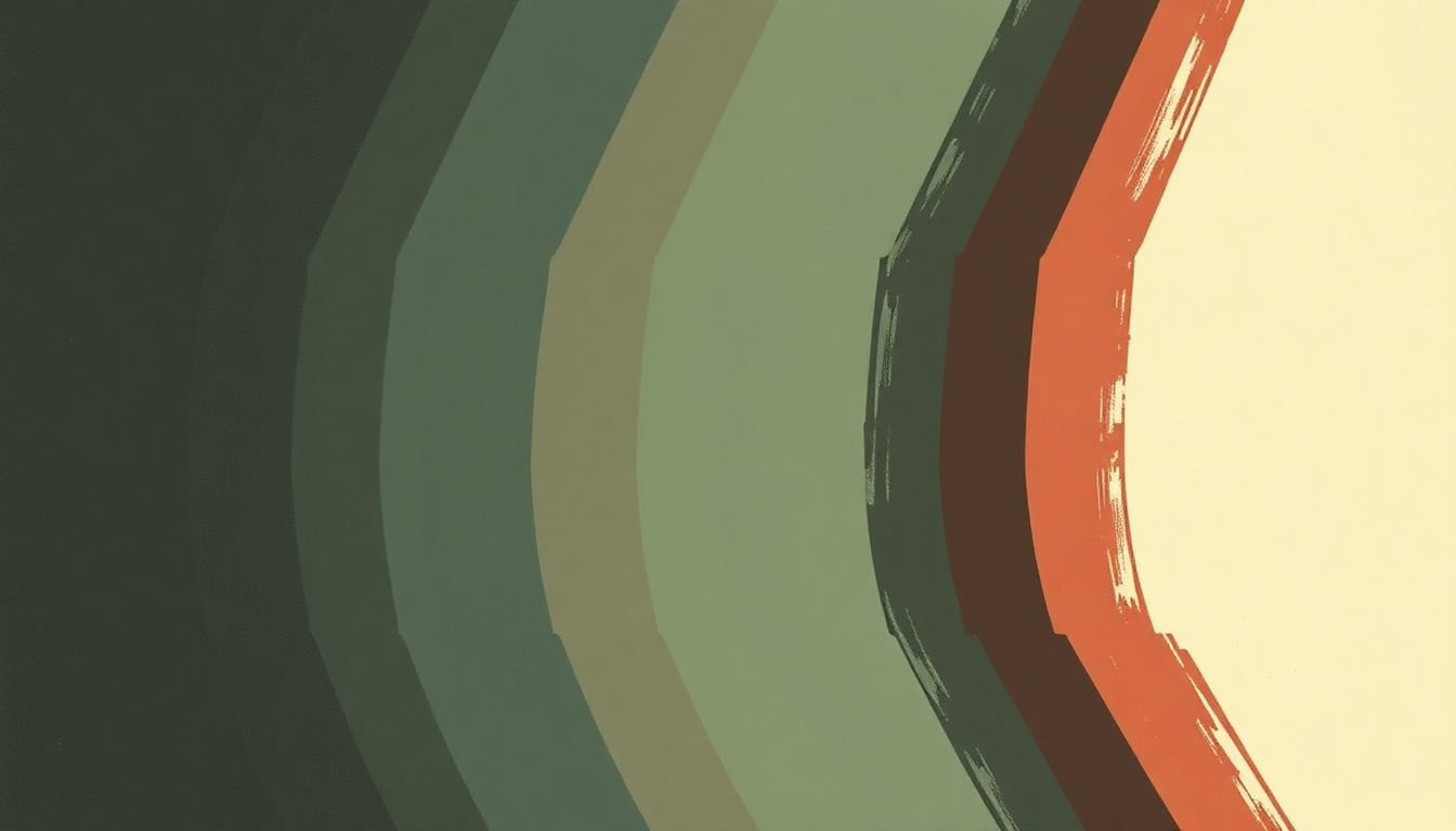Fan-driven abstract illustration evoking the emotional arc of The Denial Twist by The White Stripes
