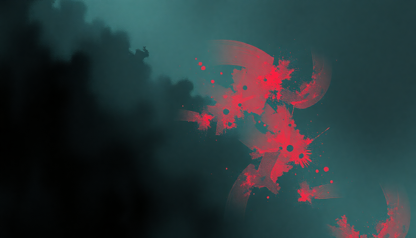 Fan-driven abstract illustration evoking the emotional arc of Depression by Black Flag