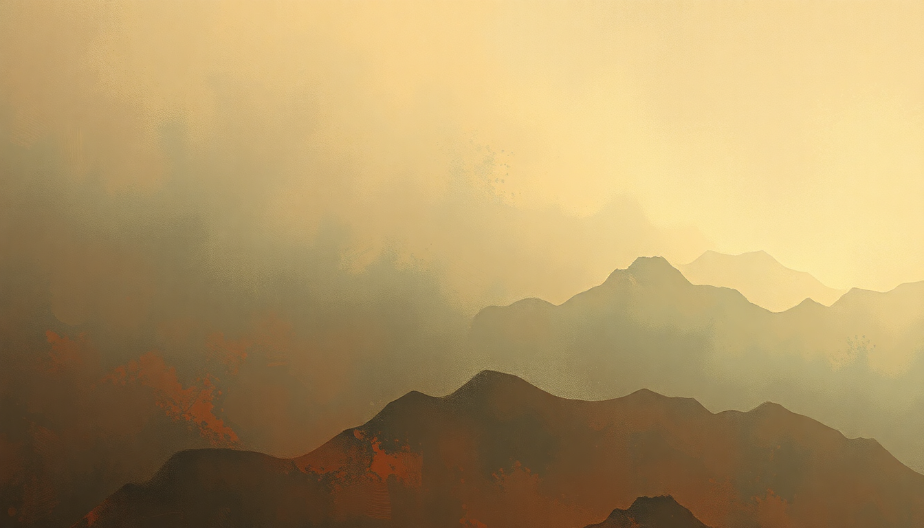 Fan-driven abstract illustration evoking the emotional arc of Desert Rose by Sting