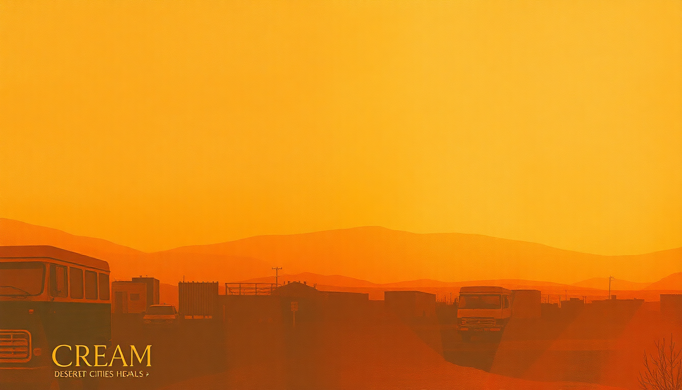 Fan-driven abstract illustration evoking the emotional arc of Deserted Cities of the Heart by Cream