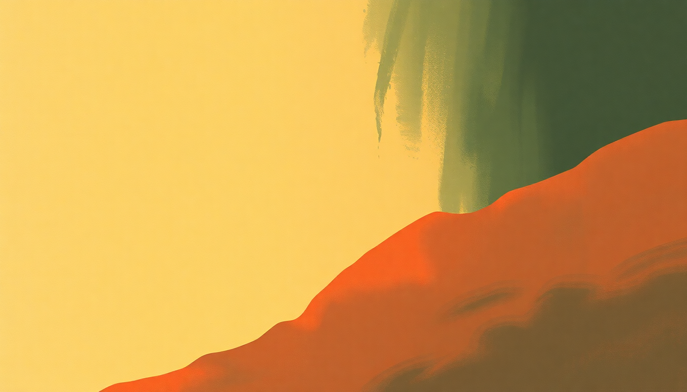 Fan-driven abstract illustration evoking the emotional arc of Devils Haircut by Beck