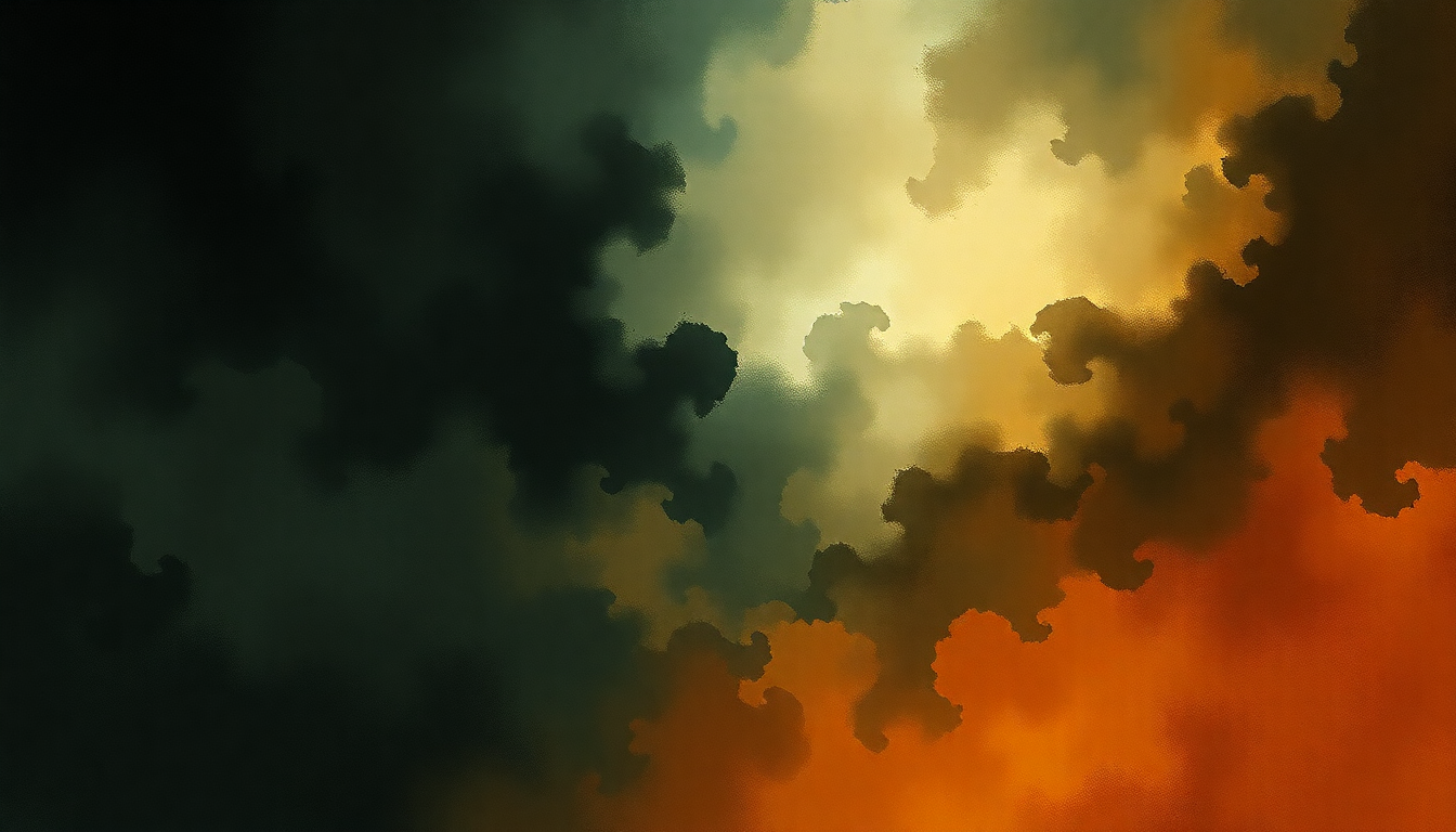 Fan-driven abstract illustration evoking the emotional arc of 33 Variations on a Waltz by Anton Diabelli by Ludwig van Beethoven